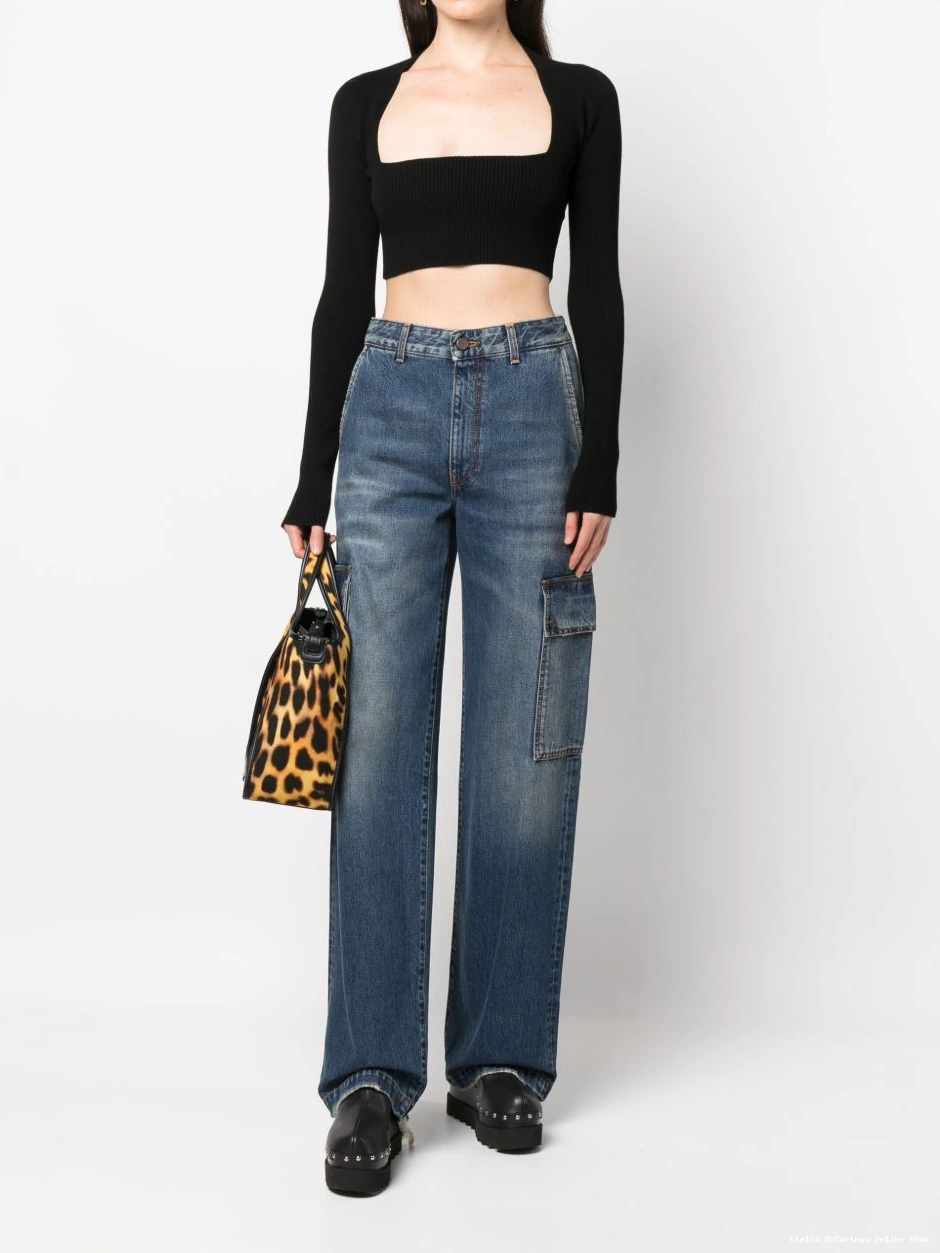 Affordable cargo-pockets McCartney straight-leg jeans Women Stella 0731